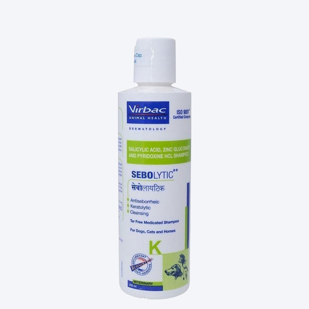 Virbac Sebolytic Medicated Shampoo for Dogs & Cats - 200 ml - Heads Up For Tails