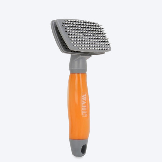 Wahl Self Cleaning Nylon Slicker Brush for Dogs & Cats - Heads Up For Tails