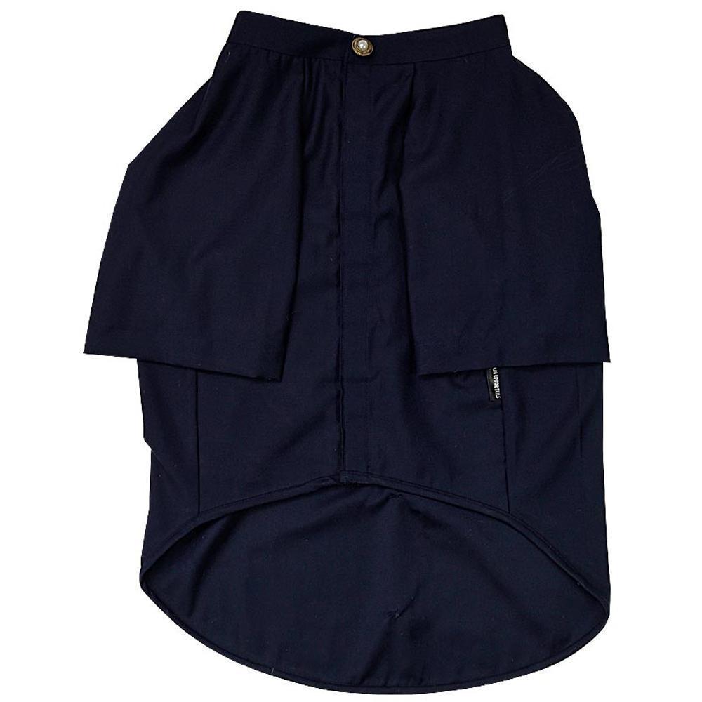 HUFT Personalised Navy Blue Bandh Gala with Pocket Square and Pearl Buttons3