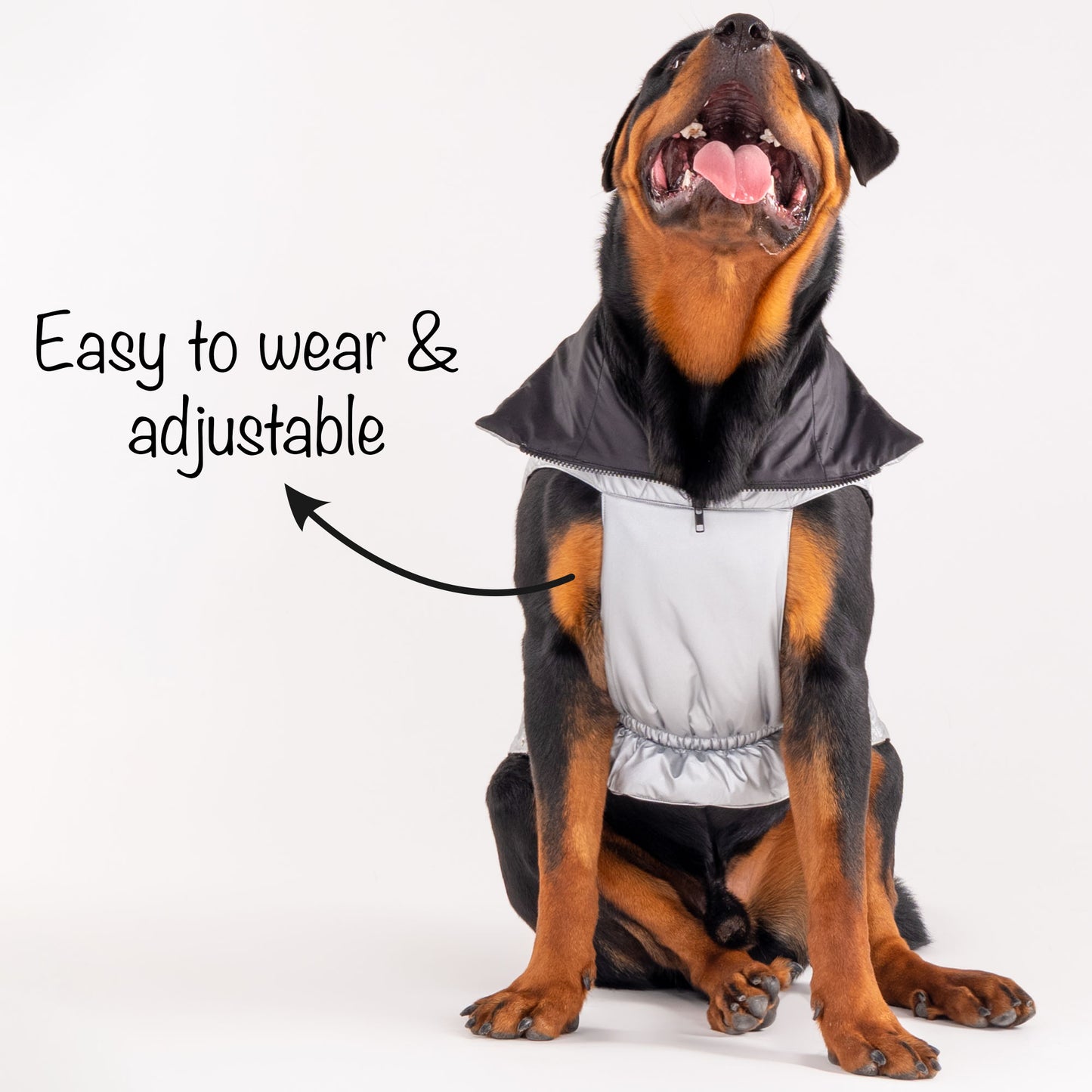 HUFT Luxe Stud Quilted Jacket For Dogs - Mat Silver - Heads Up For Tails