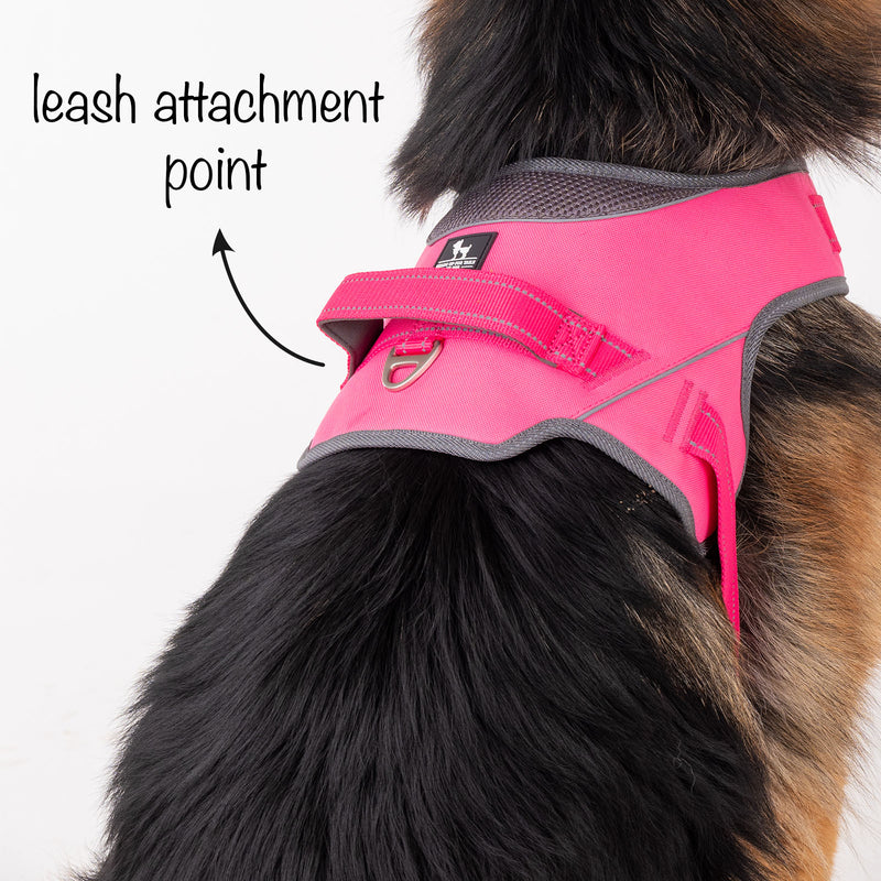 HUFT Easy On Dog Harness - Pink - Heads Up For Tails