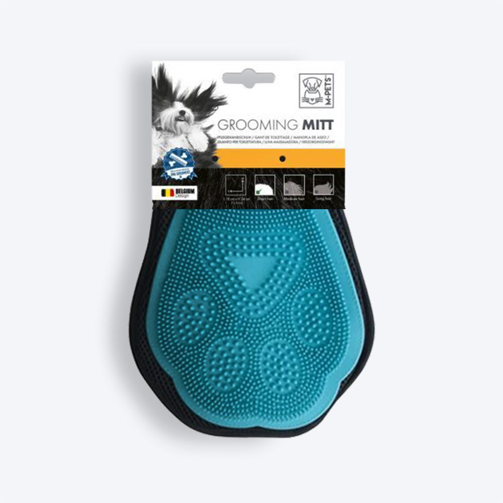 M-Pets Glove Grooming Mitt For Dogs & Cats - Heads Up For Tails