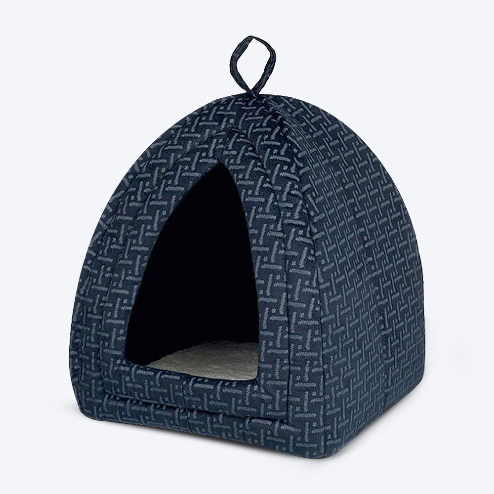 Trixie Ferris Cuddly Cave Cat Bed ( 32 x 32 x 42cm) - Blue - Heads Up For Tails