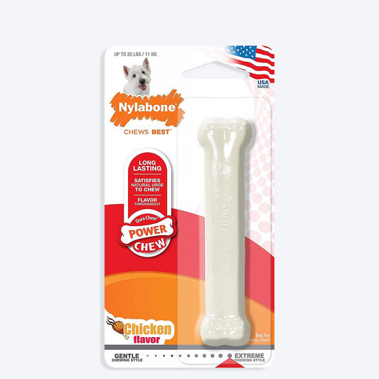 Nylabone Power Chicken Extreme Chew Bone Toy For Dog - Regular - Heads Up For Tails