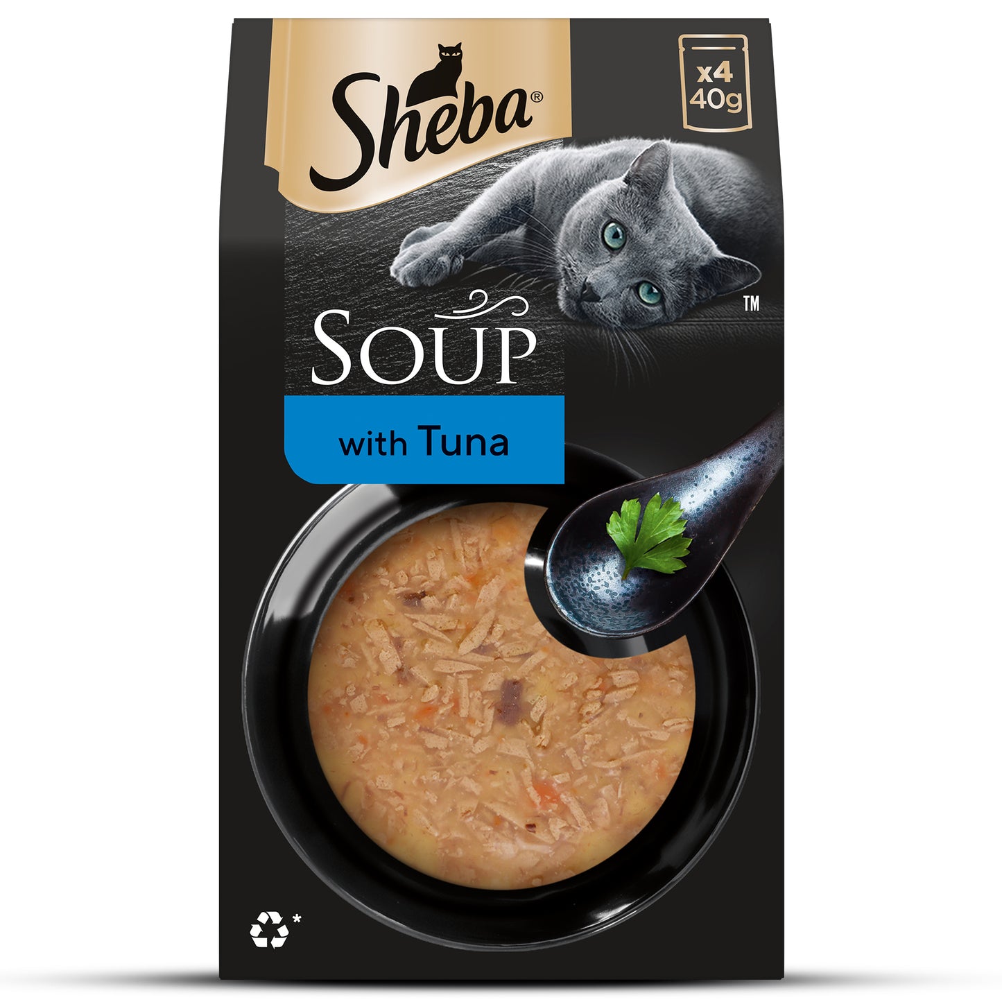 Sheba Soup With Tuna Wet Food For Cat - 40 gm x 4 pcs - Heads Up For Tails