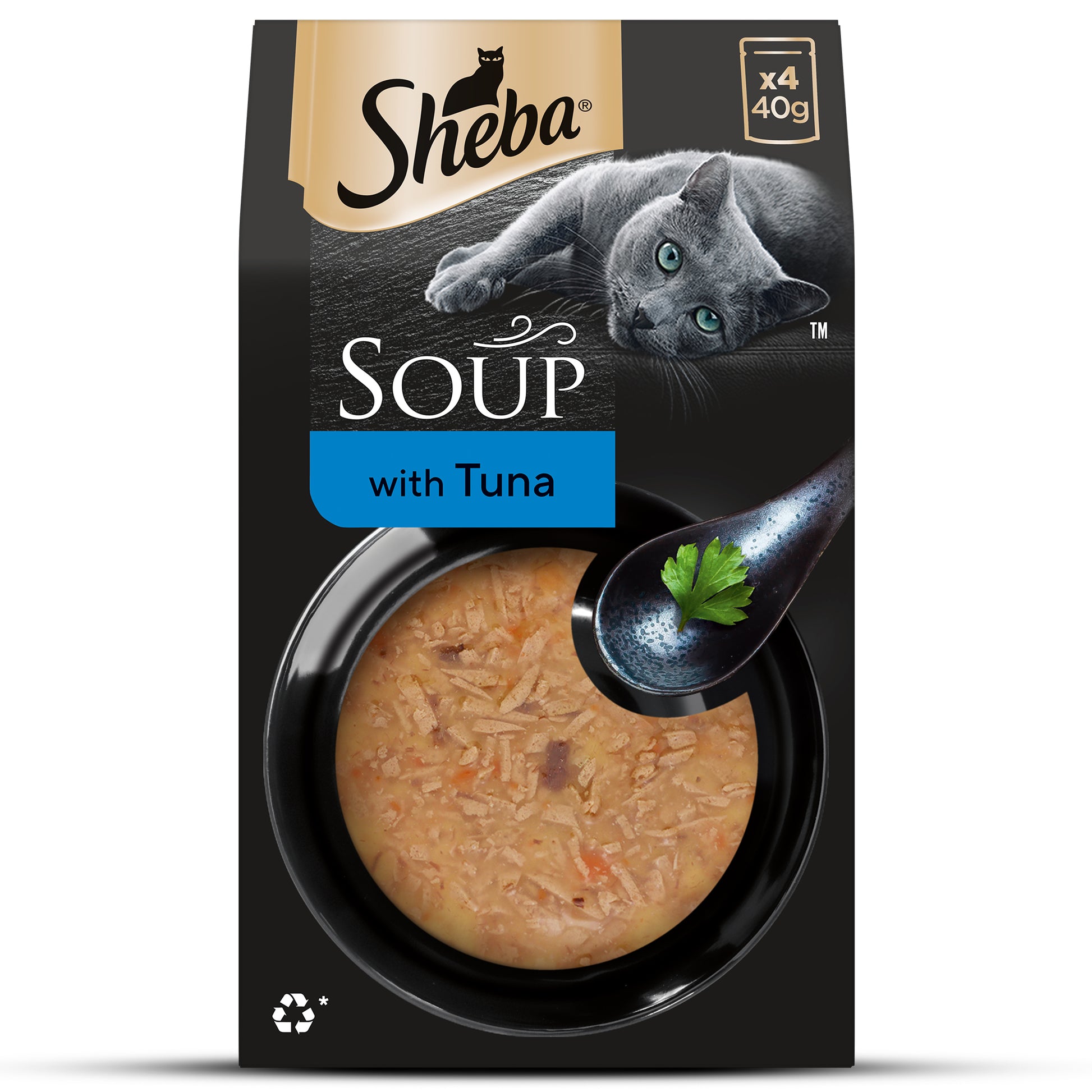 Sheba Soup With Tuna Wet Food For Cat - 40 gm x 4 pcs - Heads Up For Tails