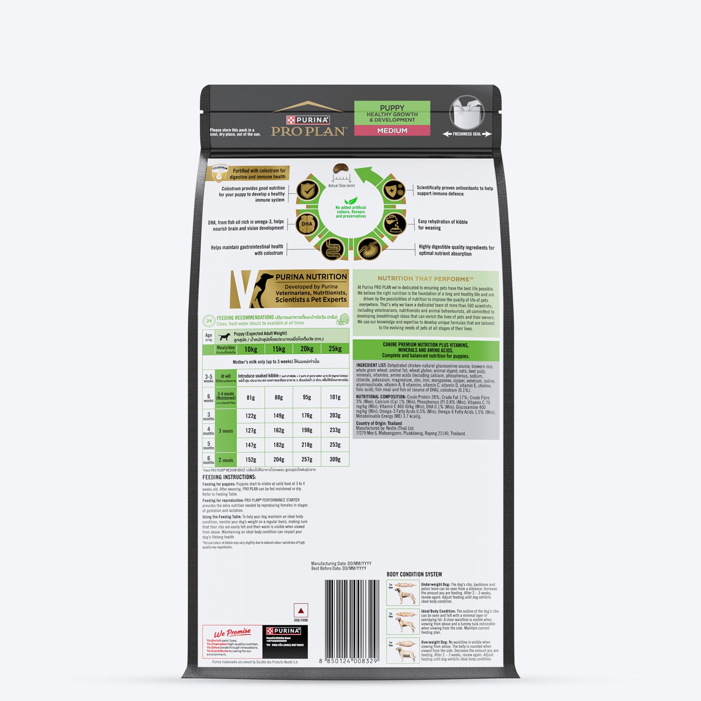 PURINA PRO PLAN Medium Breed Dry Food For Puppy - Heads Up For Tails