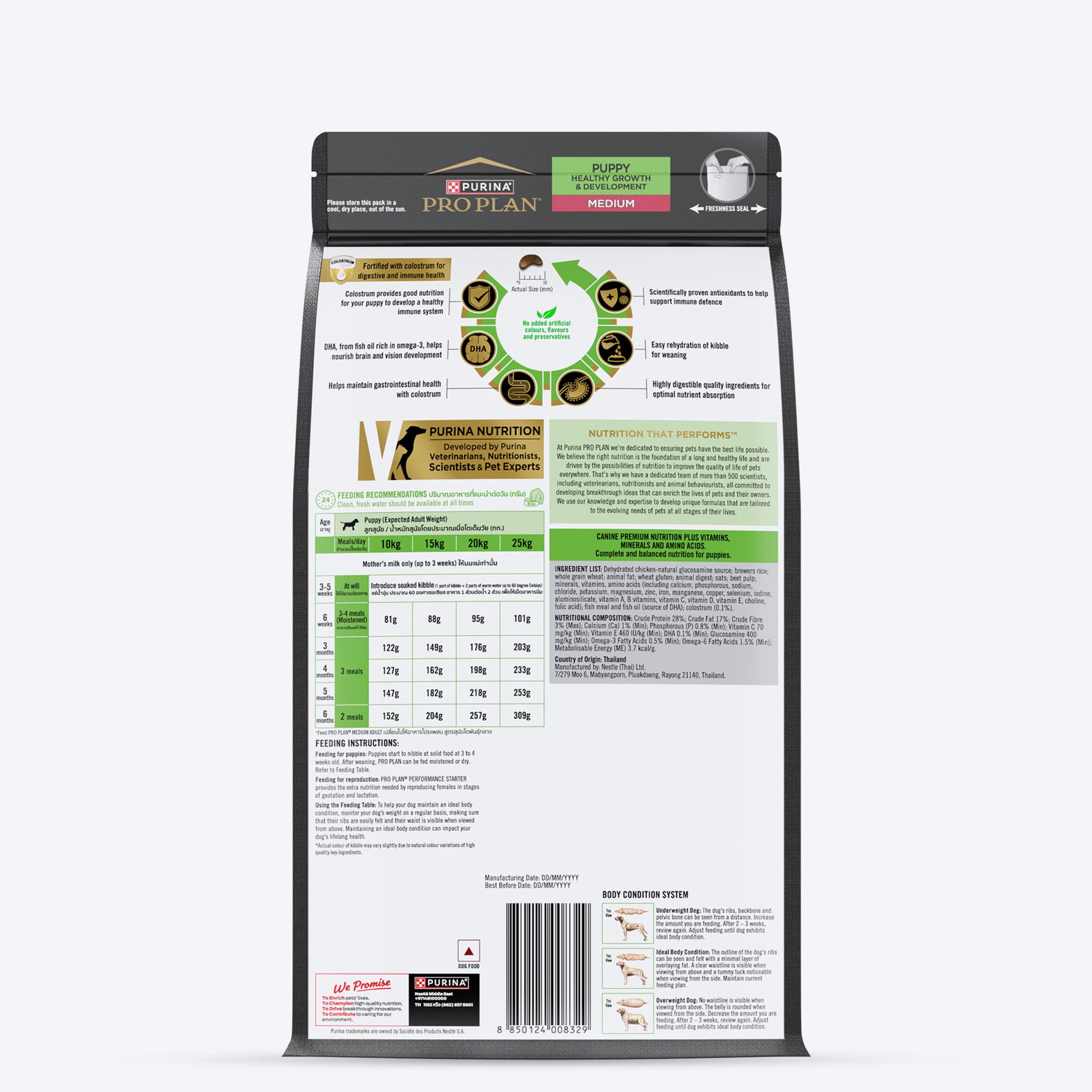 PURINA PRO PLAN Medium Breed Dry Food For Puppy - Heads Up For Tails