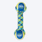Zeus Fitness Double Tennis Ball Rope Dumbbell Fetch Dog Toy - Geen & Blue_01