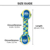 Zeus Fitness Double Tennis Ball Rope Dumbbell Fetch Dog Toy - Geen & Blue_02