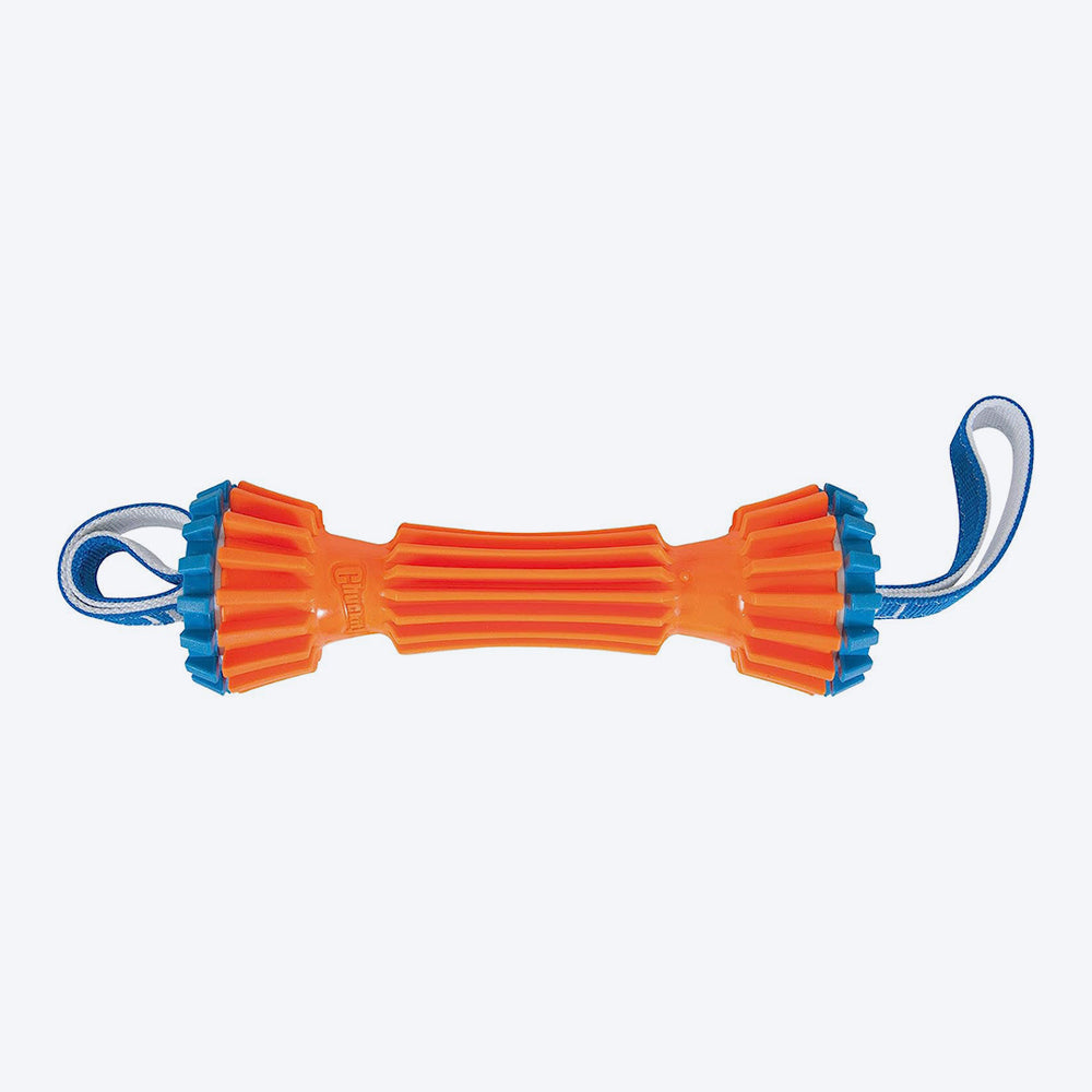 Chuckit Rugged Bumper Dog Fetch Toy - Orange & Blue - S - Heads Up For Tails
