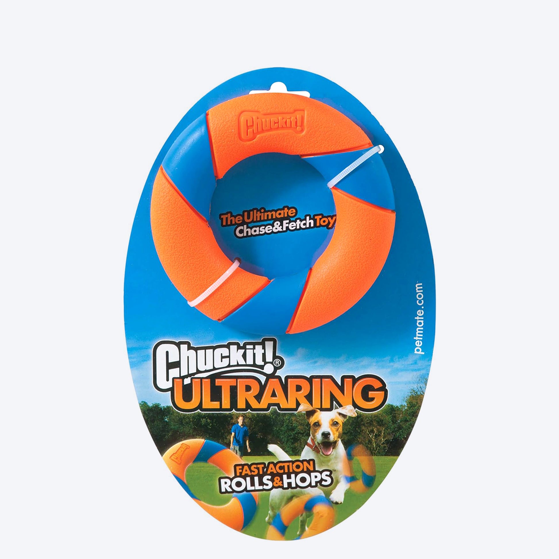 Chuckit! Ultra Ring Dog Toy - Orange & Blue - Heads Up For Tails