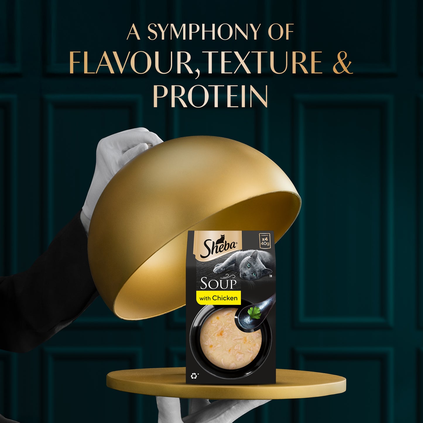 Sheba Soup With Chicken Wet Food For Cat - 40 gm x 4 pcs - Heads Up For Tails