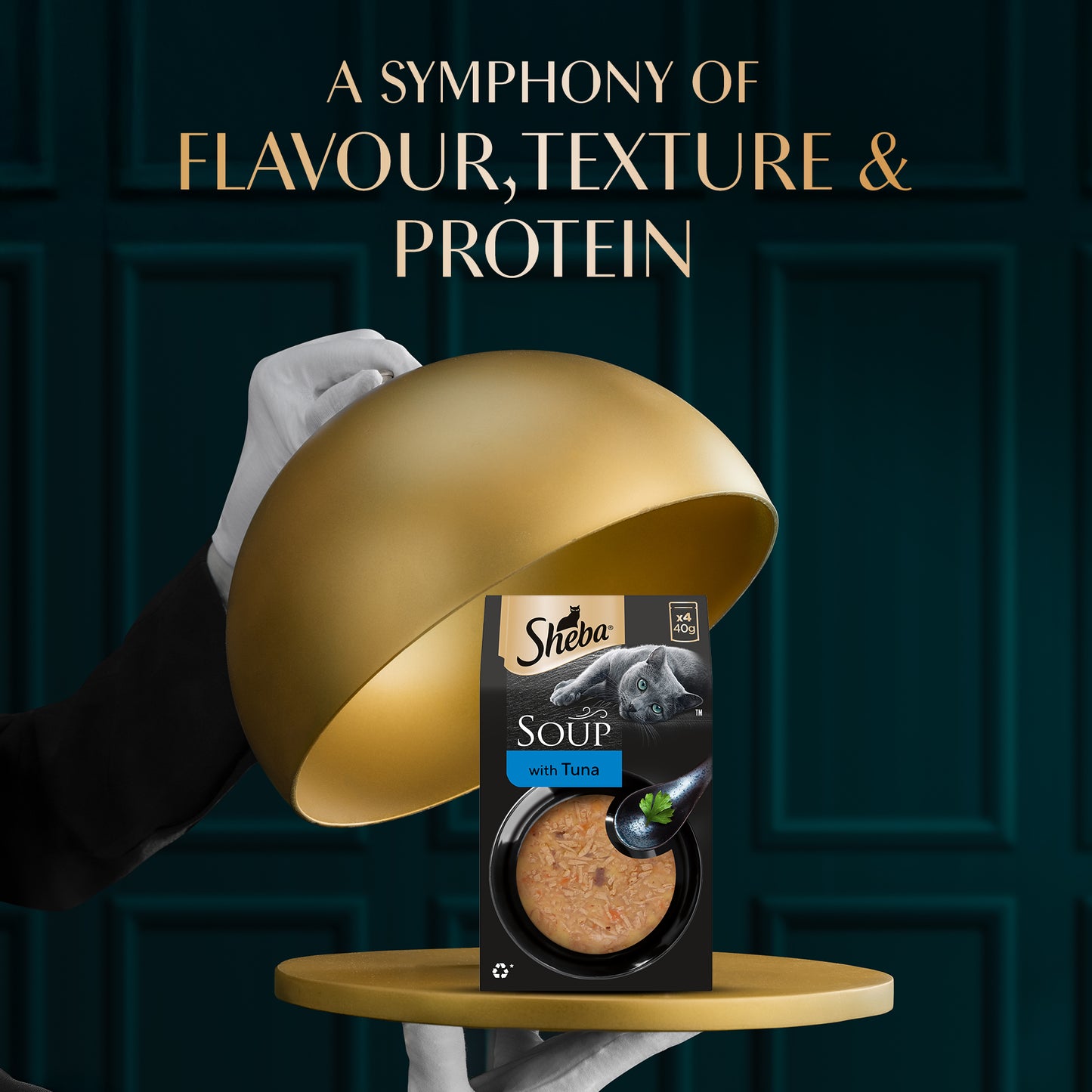 Sheba Soup With Tuna Wet Food For Cat - 40 gm x 4 pcs - Heads Up For Tails