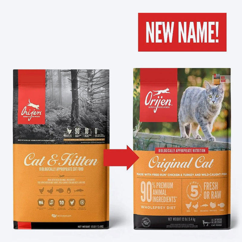 Orijen 85% Meat Cat & Kitten Dry Food - Heads Up For Tails