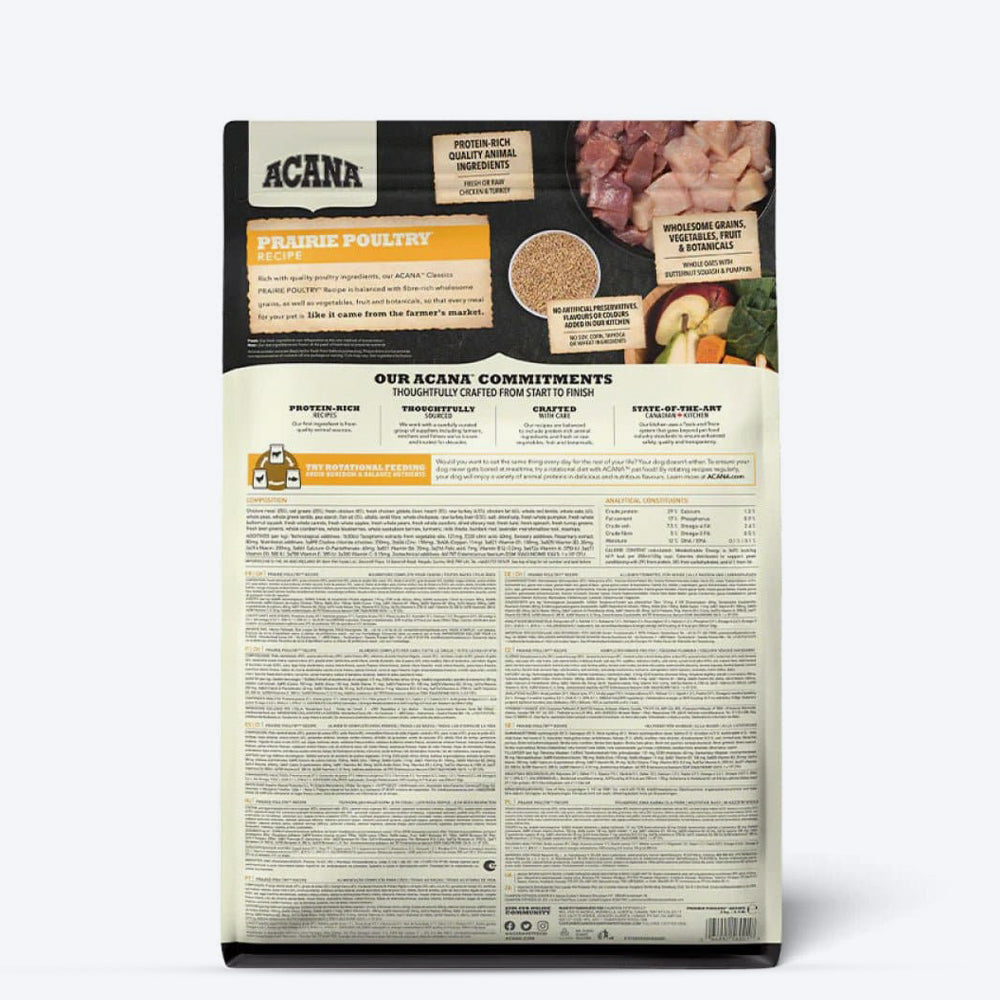 Acana Classic Prairie Poultry Dry Dog Food - All Breeds & Ages - Heads Up For Tails
