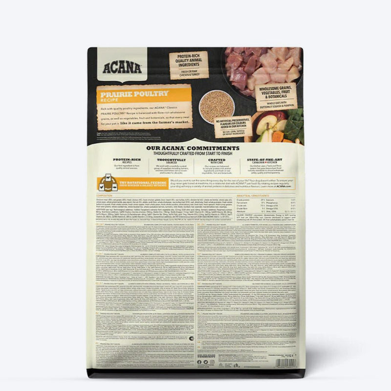 Acana Classic Prairie Poultry Dry Dog Food - All Breeds & Ages - Heads Up For Tails