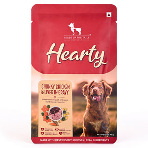 Hearty Chunky Chicken & Liver in Gravy Wet Dog Food 70g