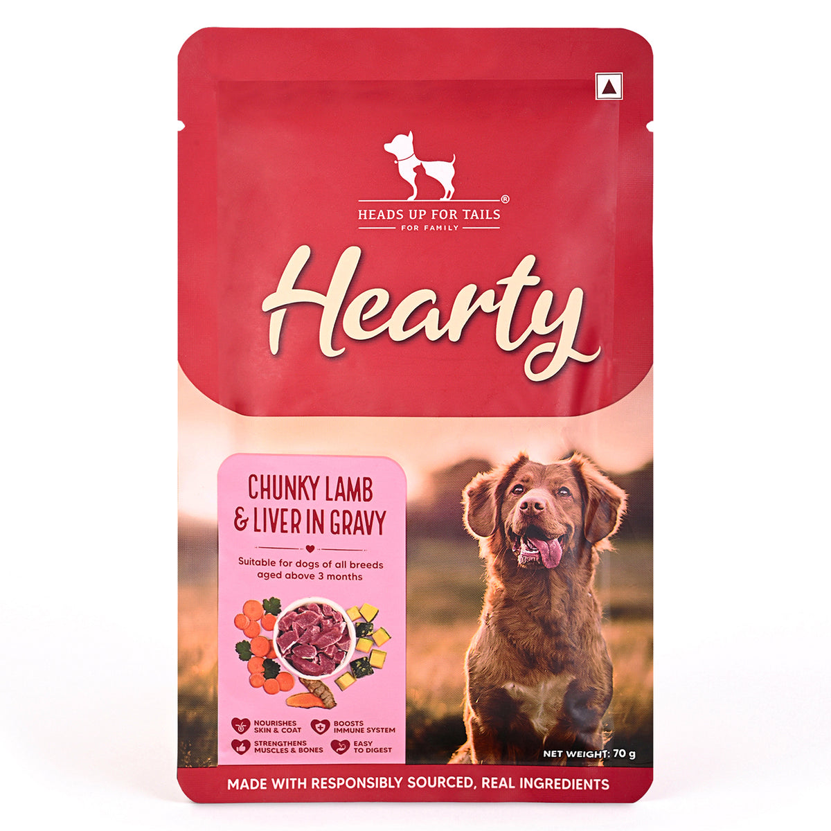 Hearty Chunky Lamb & Liver in Gravy Dog Food 70g