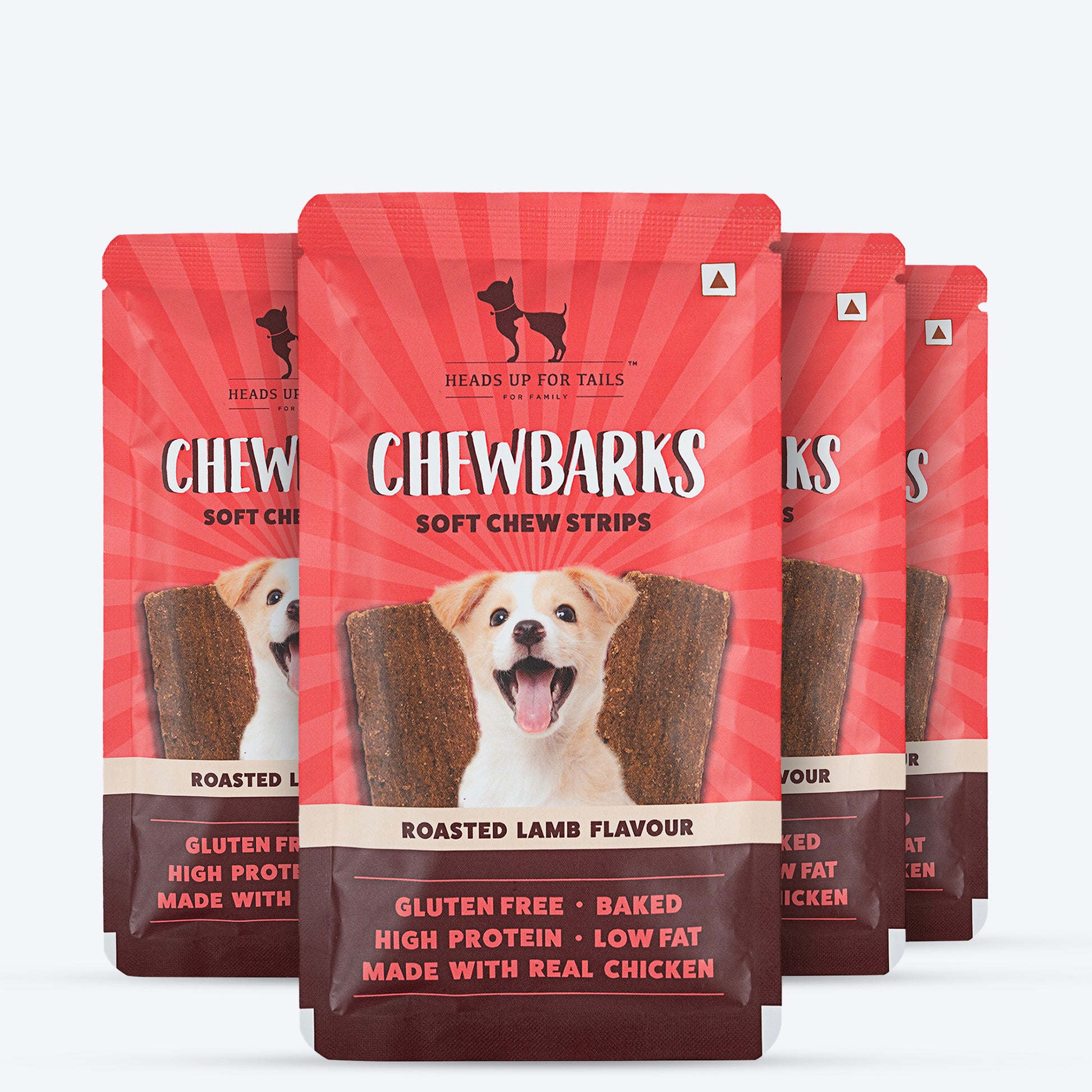 HUFT Chewbarks Roasted Lamb Soft Chew Strips Treat For Dogs - 30g - Heads Up For Tails