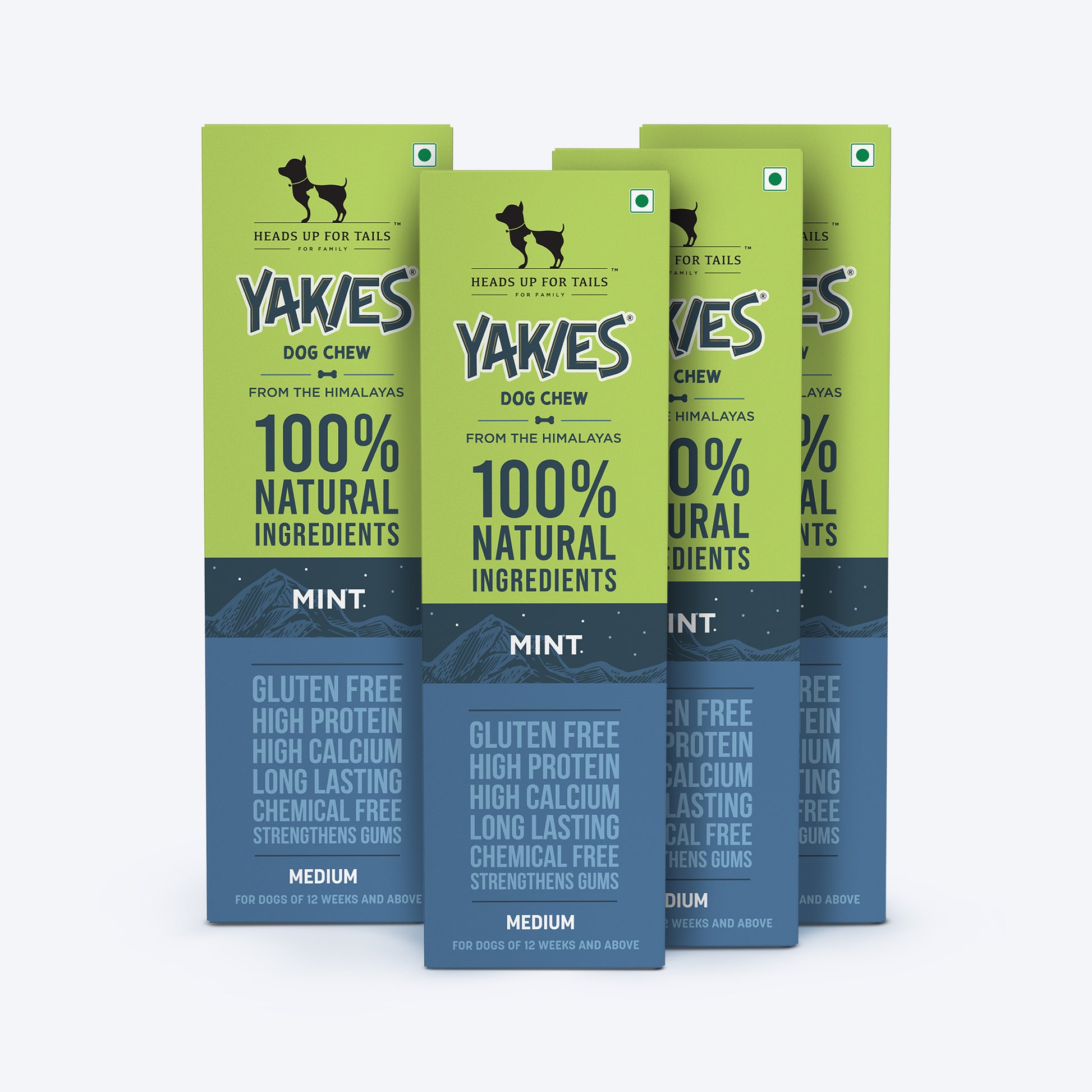 HUFT Yakies Vegetarian Natural Chew Bone - Mint - Heads Up For Tails