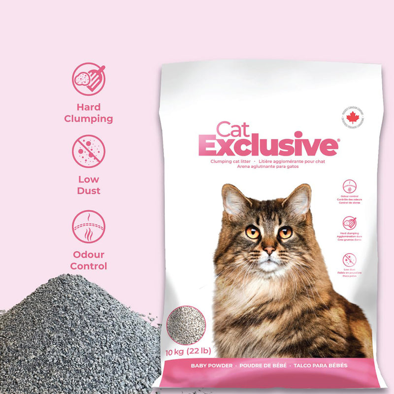 Intersand Cat Exclusive Clumping Cat Litter - Baby Powder - 10 kg