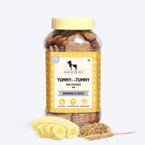 HUFT YIMT Banana & Oats Vegetarian Dog Biscuits - Heads Up For Tails
