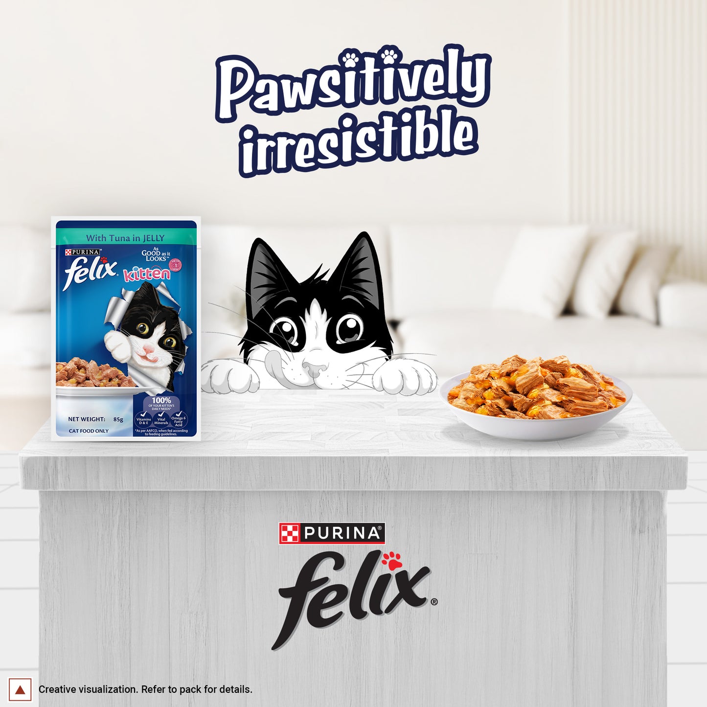 Purina Felix With Tuna In Jelly Kitten Wet Food - 85 g