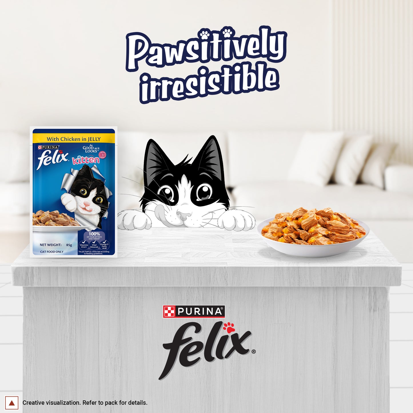 Purina Felix With Chicken In Jelly Kitten Wet Food - 85 g