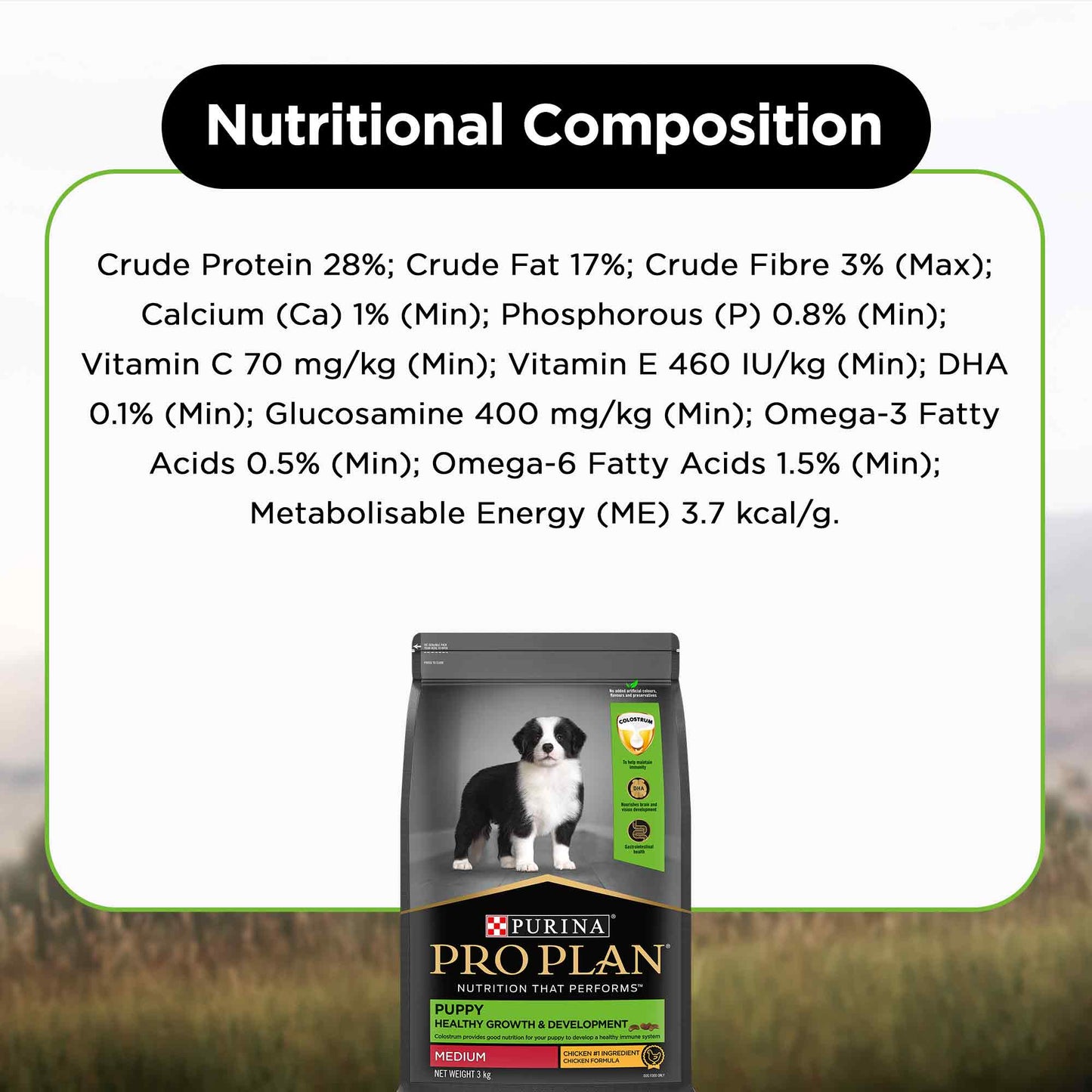 PURINA PRO PLAN Medium Breed Dry Food For Puppy - Heads Up For Tails