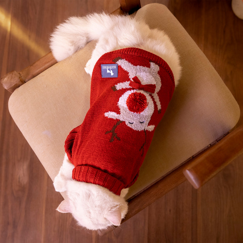 HUFT Rudolph'¬€ž¢s Red-Nose Sweater For Small Dog - Red - Heads Up For Tails