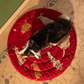HUFT Bloom Buddies Round Mat For Dog - Red - Heads Up For Tails