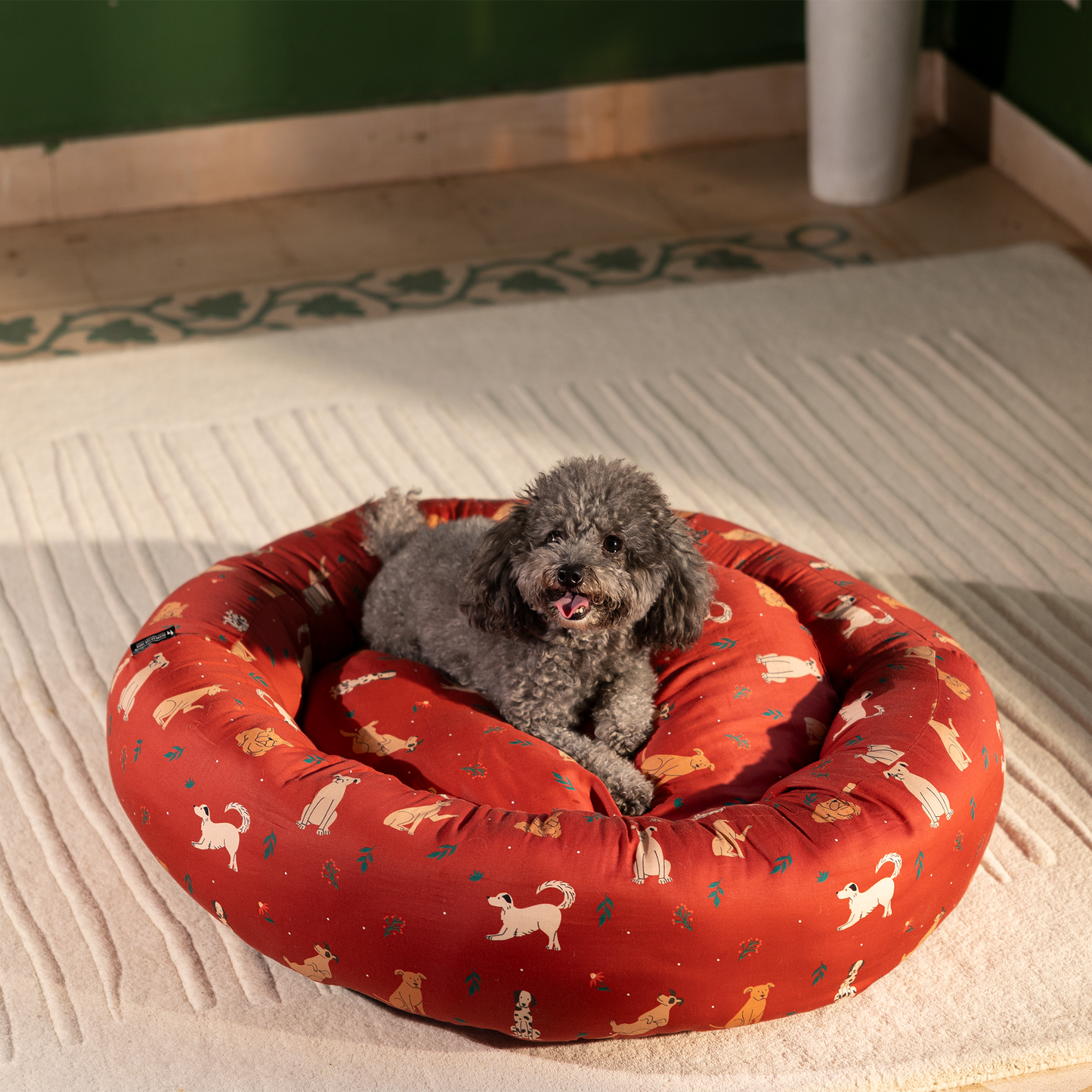 HUFT Bloom Buddies Donut Bed For Dog - Rust - Heads Up For Tails