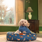 HUFT Bark & Bloom Donut Bed For Dog - Blue - Heads Up For Tails