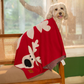HUFT Reindeer Dreams Blanket For Dog - Red