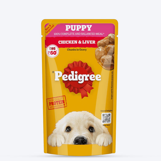 Pedigree Chicken Chunks In Gravy Puppy Wet Food - 130 g