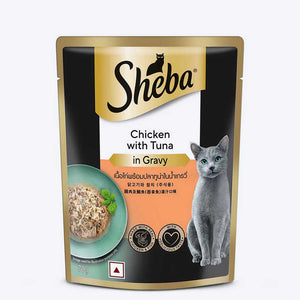 Sheba Rich Premium Chicken With Tuna In Gravy Adult Wet Cat Food - 70 gm Packs