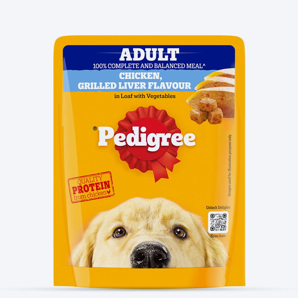 Pedigree Chicken Grilled Liver In Loaf With Vegetables Adult Dog Wet Food - 70 gm Packs
