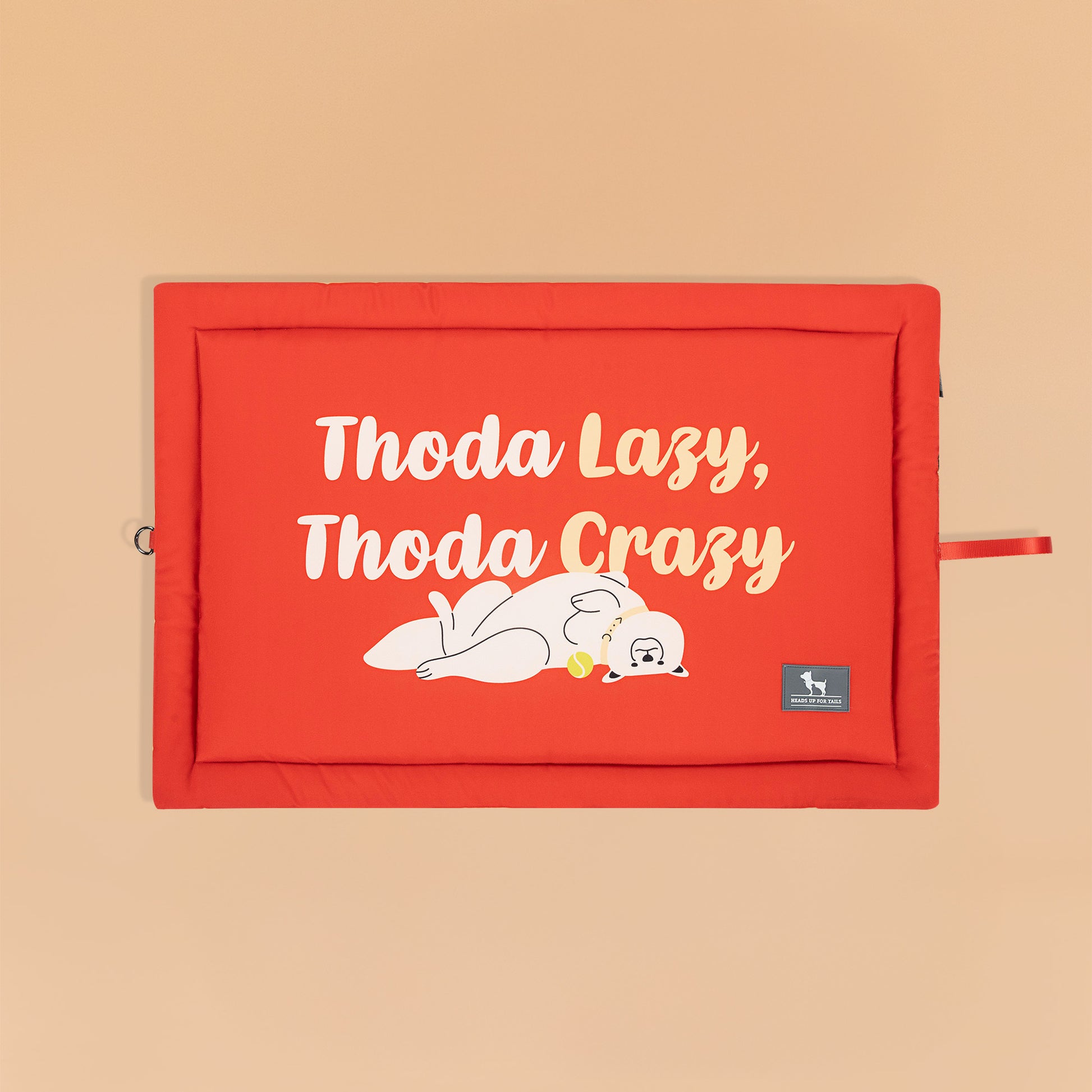 HUFT Thoda Lazy Thoda Crazy Mat For Dog - Rust - Heads Up For Tails