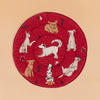 HUFT Bloom Buddies Round Mat For Dog - Red - Heads Up For Tails