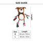 HUFT Rudy-Rope Plush Toy For Dog - Brown & Red - Heads Up For Tails