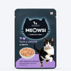 Meowsi by HUFT Tuna & Chicken in Broth Cat Wet Food, 80 gm, with vitamins and minerals, grain-free formula.