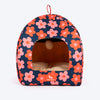 HUFT Flower Frenzy Tent Bed For Cat & Puppies - Navy - Heads Up For Tails