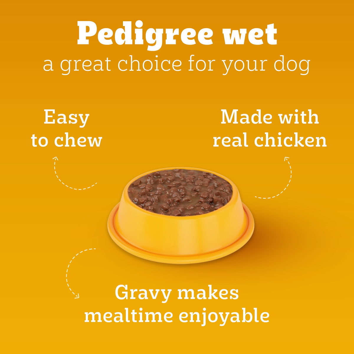 Pedigree Chicken & Liver Chunks in Gravy Adult Wet Dog Food - 70 g packs - Heads Up For Tails