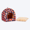 HUFT Flower Frenzy Tent Bed For Cat & Puppies - Navy - Heads Up For Tails