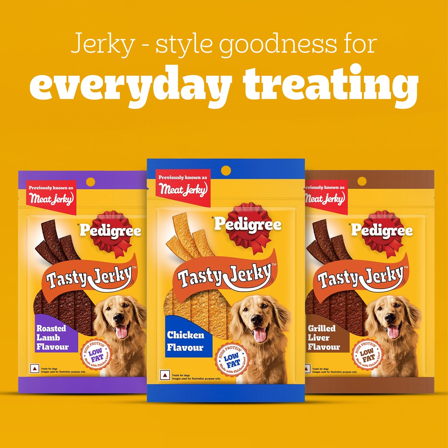 Pedigree Tasty Jerky Roasted Lamb Flavour Treat For Adult Dog - 70 g