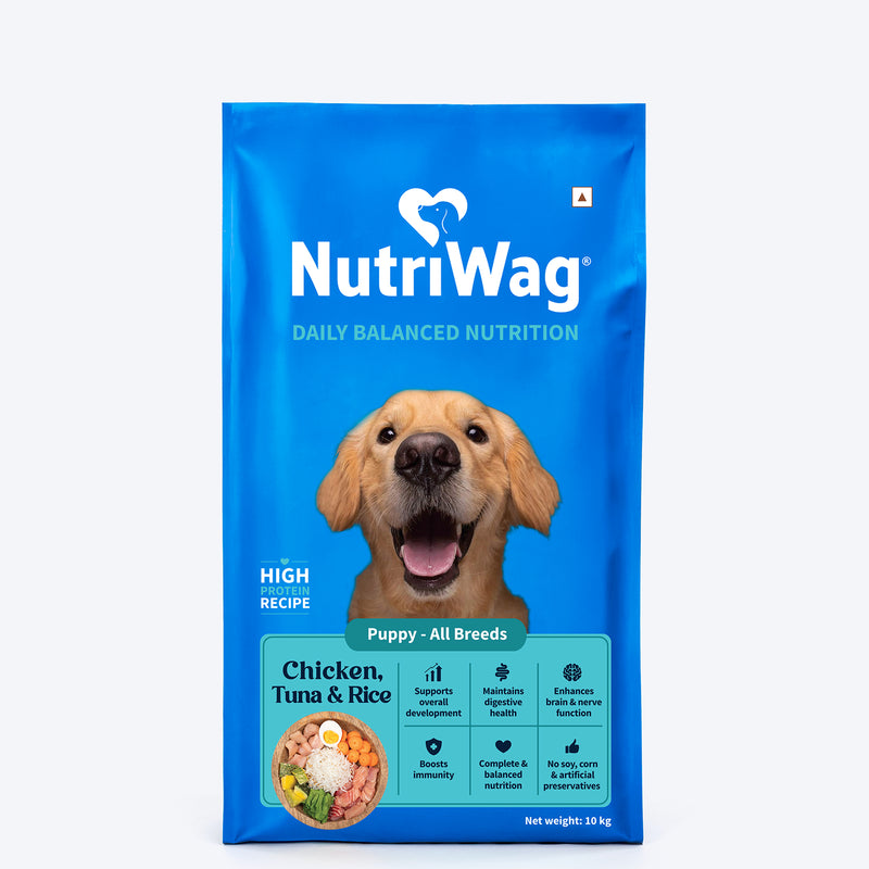 NutriWag Chicken, Tuna & Rice Dry Food For Puppy - Heads Up For Tails