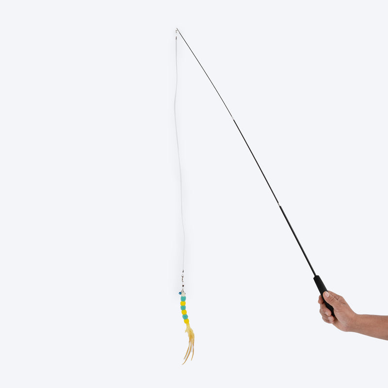 HUFT Caterpurr Extendable Wand Toy For Cat - Multicolor