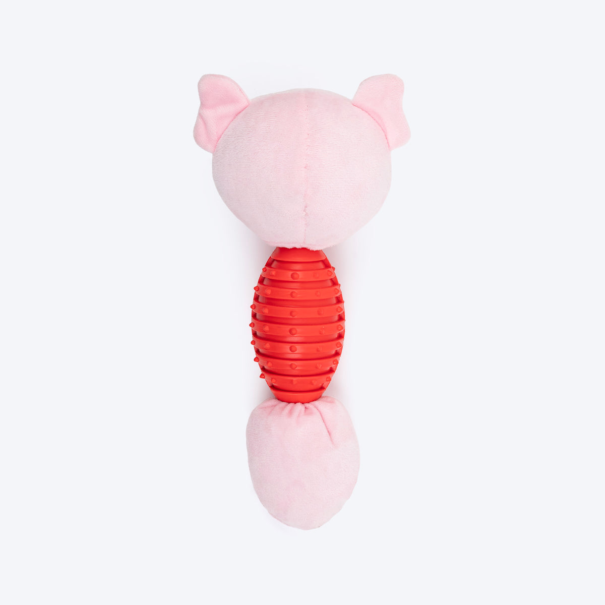 HUFT Squeaky Piggy Plush Toy For Dog - Pink - Heads Up For Tails
