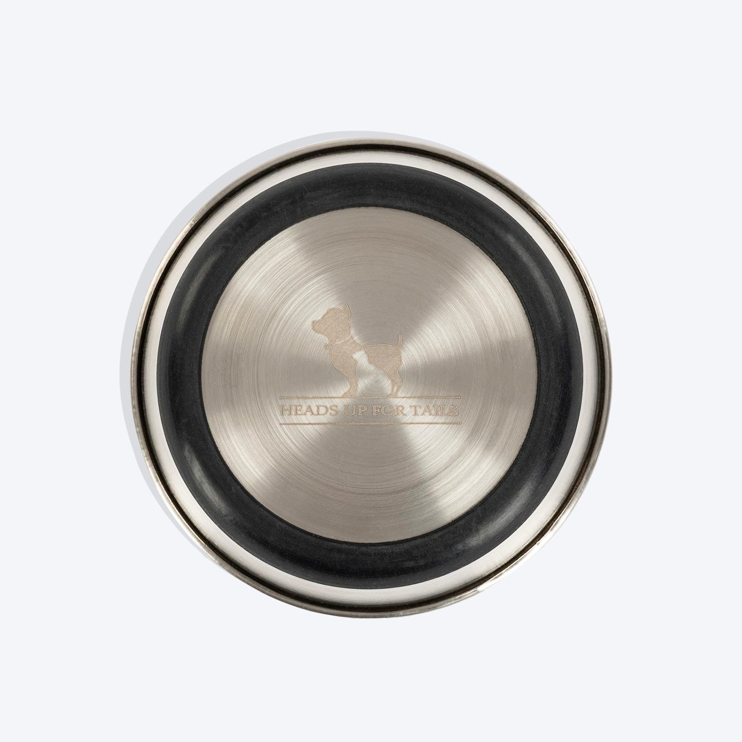 HUFT Purrfect Treat Printed Steel Bowl For Cat - Yellow